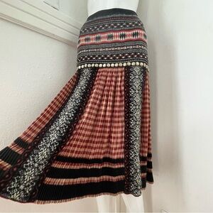 Jean Paul Gaultier Soleil Boho Gypsy Accordion Silk Mohair Skirt Galiano Italy